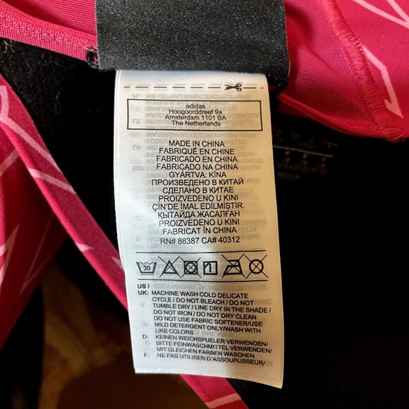 adidas x Ivy Park Pink Medium-Support Cross-Back Monogram Cutout Bra Size 2X - Picture 7 of 8